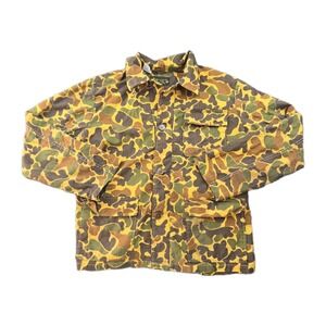 Vintage Kmart Duck Camo Cotton "Duck" Jacket / Shirt Jkt — Size M — Unique Print